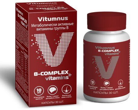 Витамины группы В капс 30 шт Vitumnus B-Complex Витамины группы В капс 30 шт Vitumnus B-Complex
