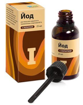 Йода раствор наружн спирт 5% 25мл фл обновление